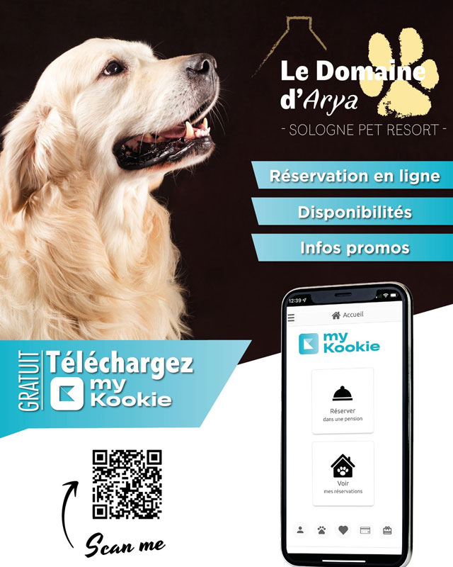 Application My Kookie - Domaine d'Arya - Sologne Pet Resort